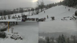 Sdružený snímek okolí chaty Myslivna