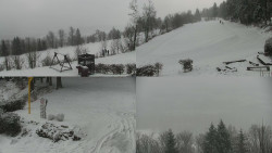 Sdružený snímek okolí chaty Myslivna