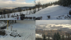 Sdružený snímek okolí chaty Myslivna