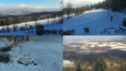 Sdružený snímek okolí chaty Myslivna