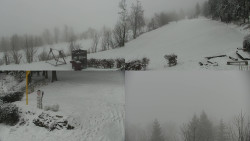 Sdružený snímek okolí chaty Myslivna