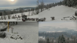 Sdružený snímek okolí chaty Myslivna