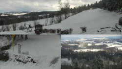 Sdružený snímek okolí chaty Myslivna