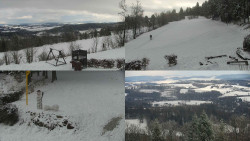 Sdružený snímek okolí chaty Myslivna