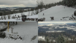 Sdružený snímek okolí chaty Myslivna