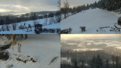 Sdružený snímek okolí chaty Myslivna