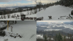 Sdružený snímek okolí chaty Myslivna