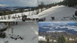 Sdružený snímek okolí chaty Myslivna