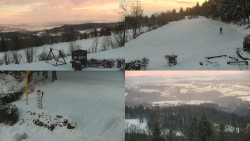 Sdružený snímek okolí chaty Myslivna