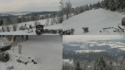 Sdružený snímek okolí chaty Myslivna