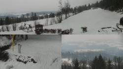 Sdružený snímek okolí chaty Myslivna