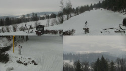 Sdružený snímek okolí chaty Myslivna