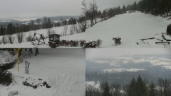 Sdružený snímek okolí chaty Myslivna