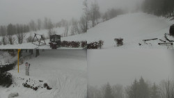 Sdružený snímek okolí chaty Myslivna