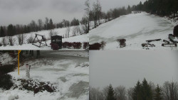 Sdružený snímek okolí chaty Myslivna