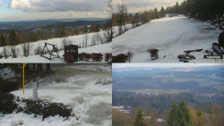 Sdružený snímek okolí chaty Myslivna