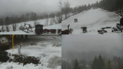 Sdružený snímek okolí chaty Myslivna