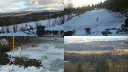 Sdružený snímek okolí chaty Myslivna