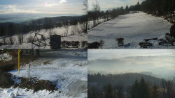 Sdružený snímek okolí chaty Myslivna