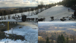 Sdružený snímek okolí chaty Myslivna