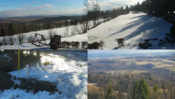 Sdružený snímek okolí chaty Myslivna