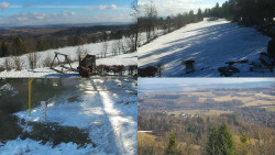 Sdružený snímek okolí chaty Myslivna