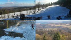 Sdružený snímek okolí chaty Myslivna