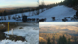 Sdružený snímek okolí chaty Myslivna