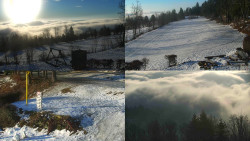 Sdružený snímek okolí chaty Myslivna