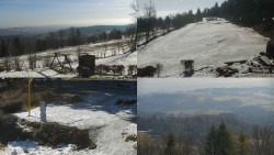 Sdružený snímek okolí chaty Myslivna