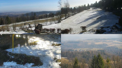 Sdružený snímek okolí chaty Myslivna