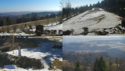 Sdružený snímek okolí chaty Myslivna