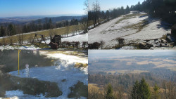 Sdružený snímek okolí chaty Myslivna