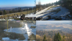 Sdružený snímek okolí chaty Myslivna