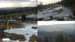 Sdružený snímek okolí chaty Myslivna