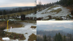 Sdružený snímek okolí chaty Myslivna