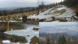 Sdružený snímek okolí chaty Myslivna