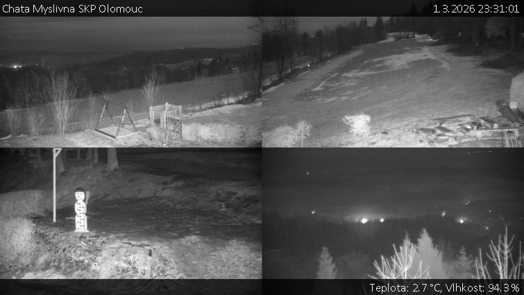 Chata Myslivna SKP Olomouc - Sdružený snímek okolí chaty Myslivna - 1.3.2026 v 23:31