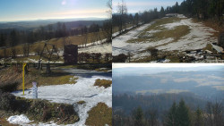 Sdružený snímek okolí chaty Myslivna