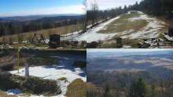 Sdružený snímek okolí chaty Myslivna