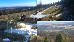 Sdružený snímek okolí chaty Myslivna