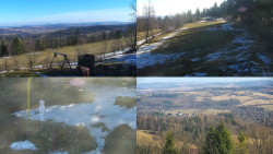 Sdružený snímek okolí chaty Myslivna