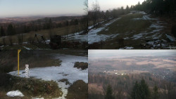 Sdružený snímek okolí chaty Myslivna