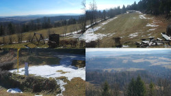 Sdružený snímek okolí chaty Myslivna