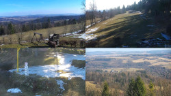 Sdružený snímek okolí chaty Myslivna