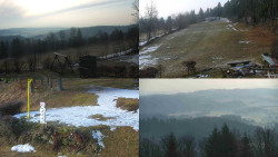 Sdružený snímek okolí chaty Myslivna