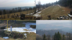 Sdružený snímek okolí chaty Myslivna