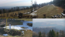 Sdružený snímek okolí chaty Myslivna