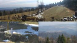 Sdružený snímek okolí chaty Myslivna