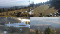 Sdružený snímek okolí chaty Myslivna